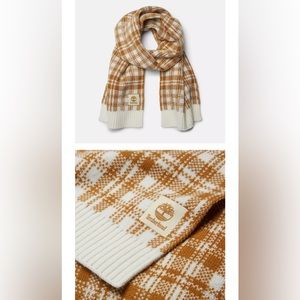 NIP Timberland Scarf Buffalo Plaid Beige Off-White FabFitFun Fall 2023 10" x 68"